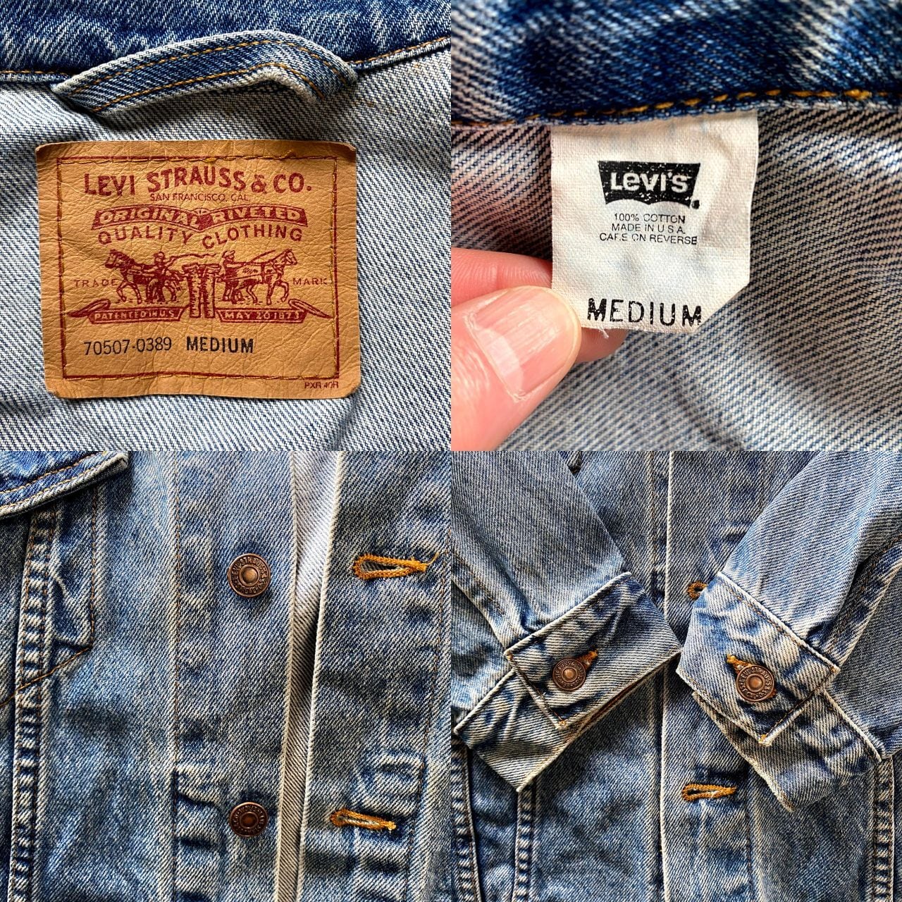 80年代 ビンテージ USA製 Levi's リーバイス 70507-0389 デニム