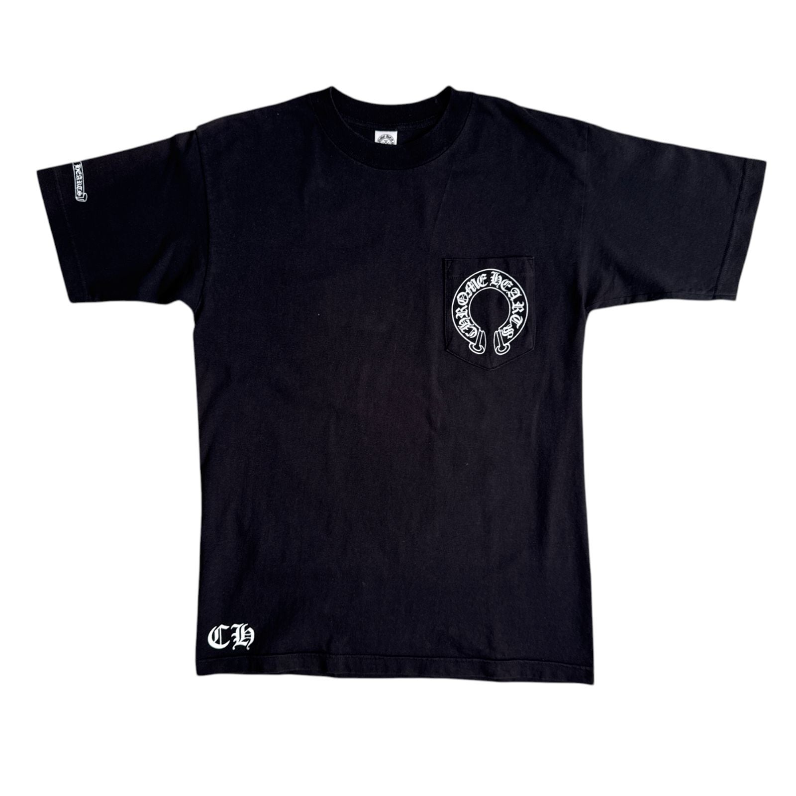 CHROME HEARTS old 90s 初期 タグ ポケット Tシャツ М CHROME HEARTS クロムハーツ 90s 初期 刺繍 プリント 半袖 Tシャツ Tee