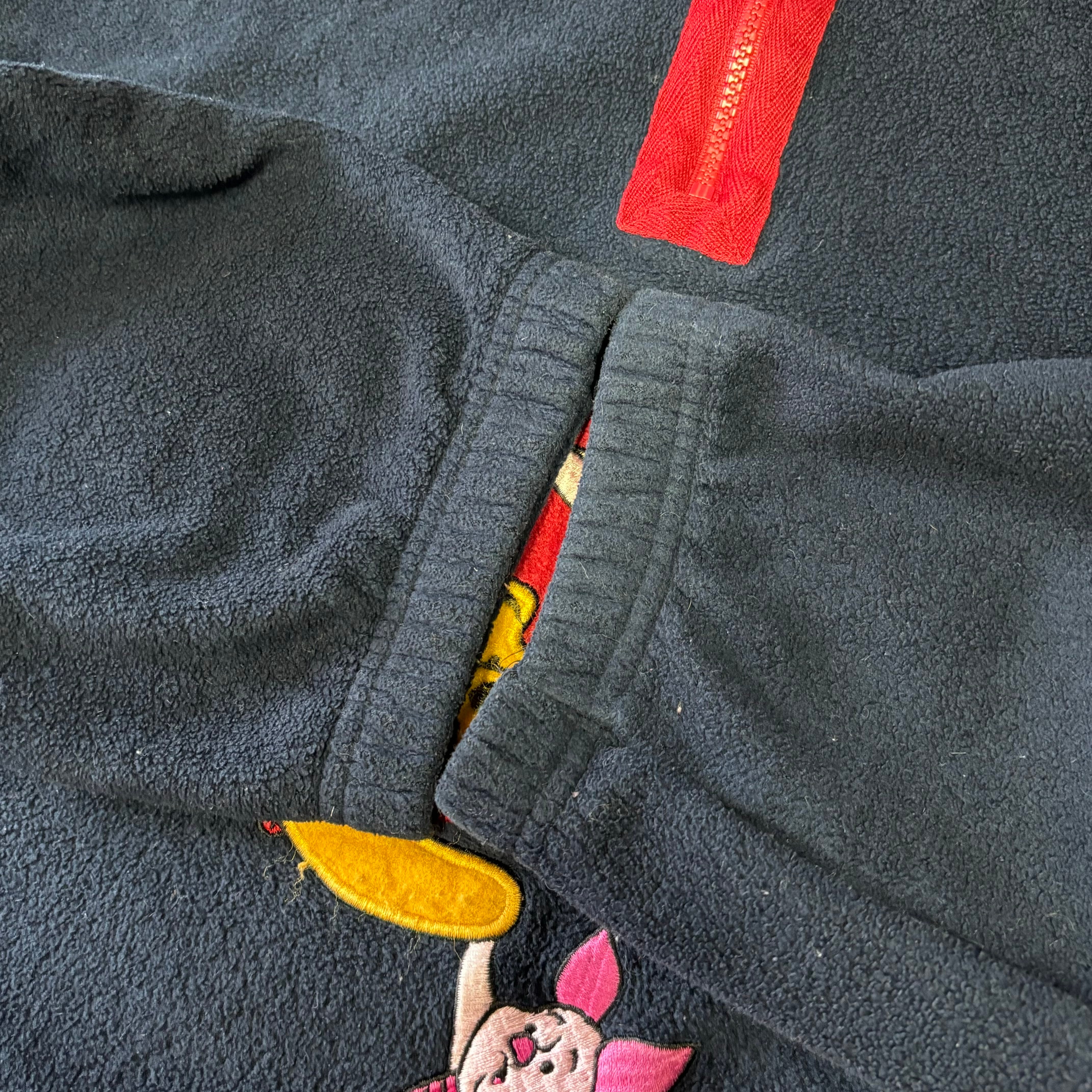 プーさん ハーフジップ フリース ジャケット アメカジ プルオーバー