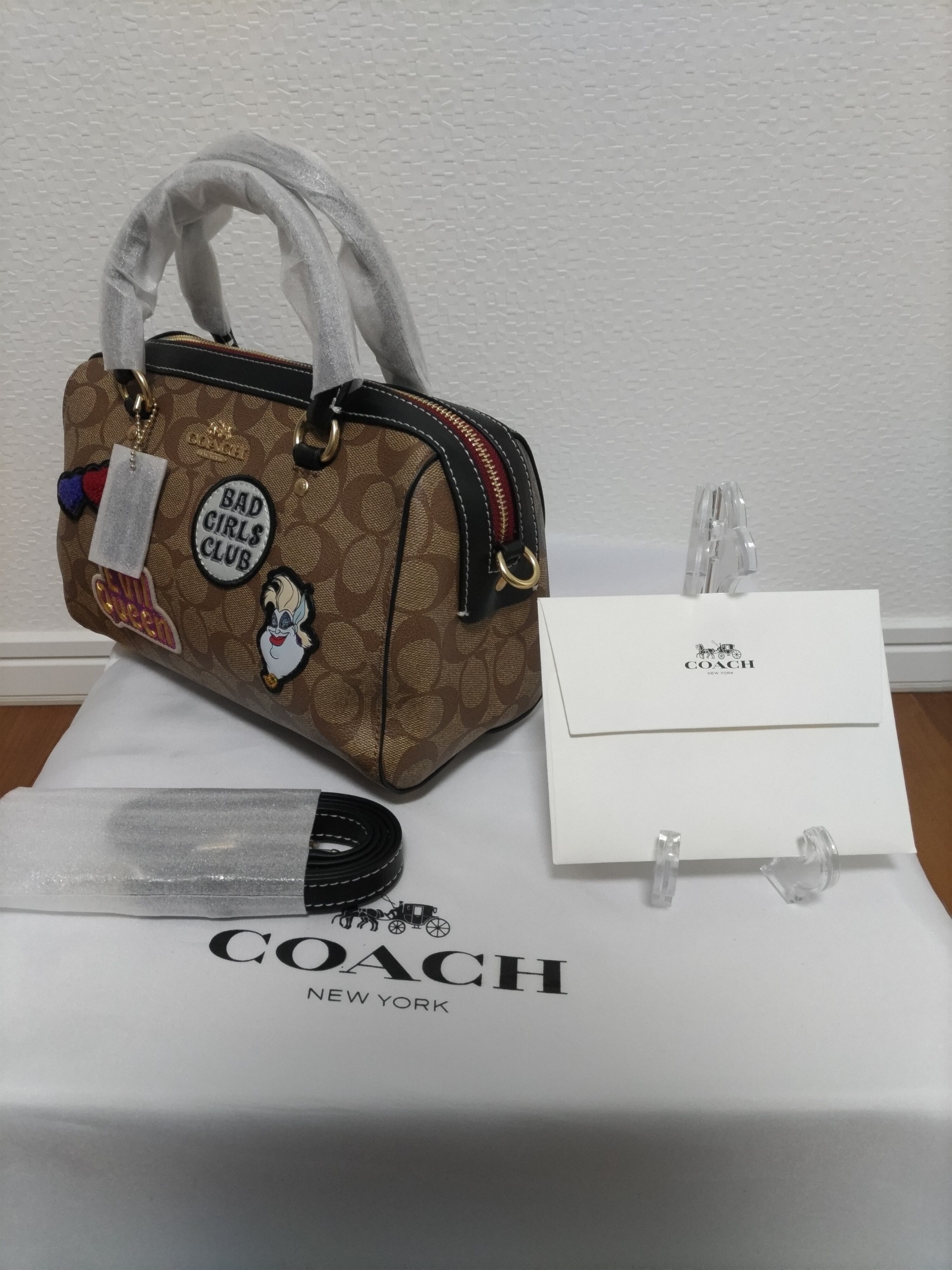 COACH コーチ ディズニー コラボ ボストンバッグ ローアンサンチェル