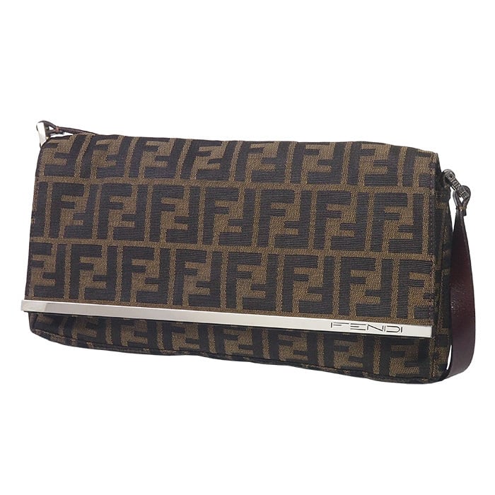 高級✨フェンディ バニティ アクセサリーポーチ ズッカ柄 ロック金具