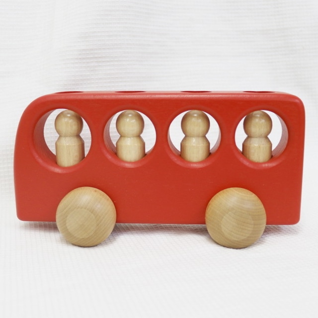 ケラー　４人乗りバ ス・赤　　KELLER　1歳〜　木のくるま