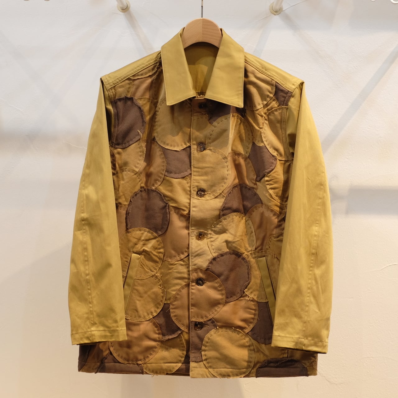 KUON(クオン) 波紋刺し子パッチワーク シャツジャケット KUON(クオン) 波紋刺し子パッチワーク シャツジャケット