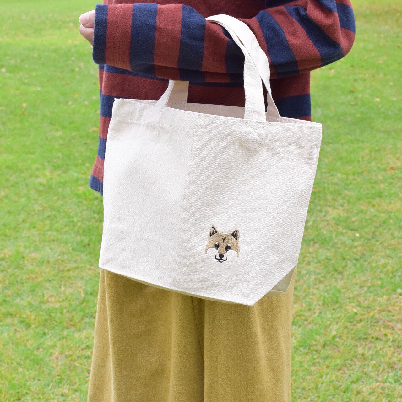 柴犬刺繍 お散歩ハンドバッグ（名入れ可） ランチバッグ | KITAICHI