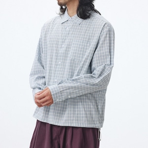 ペールトーンチェック ドロースクエアシャツ a-1473