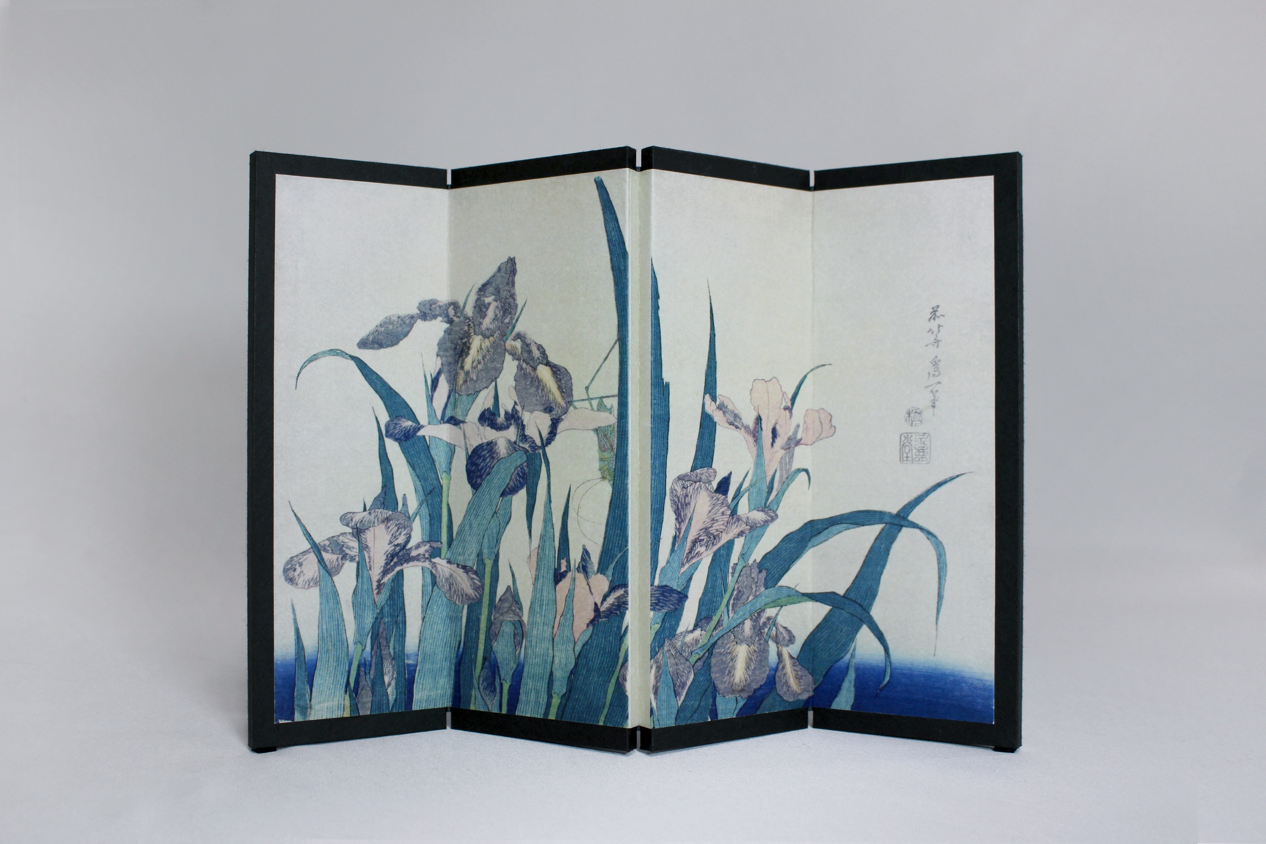 浮世絵屏風 北斎-HOKUSAI- 神奈川沖浪裏(小) 14cm | Kataoka Byoubu