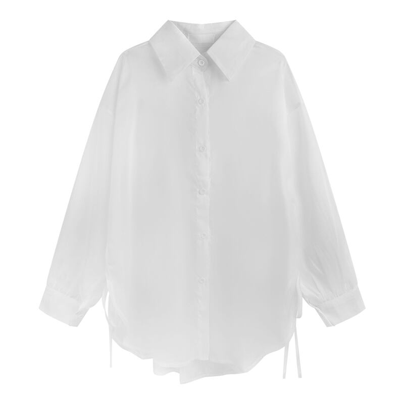 ホワイト薄手シフォンシャツ サマーカーディガントップス ルーズジャケット ロング 夏物 シルク 1号婦人44782258761