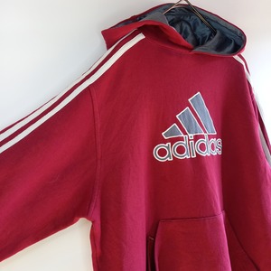 00s　アディダス　プルオーバー　スウェット　フーディー　ビッグロゴ