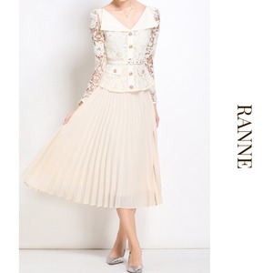 Ivory Lace Pleats Set Up　a0304