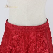 社交ダンス 衣装 スタンダード スカート レッスンウェア レディース Sanline サンリーヌ 赤 花柄 レッド系 練習着 レース シック 透け感 練習用 スカート 踊る 多目的 クラシックなデザイン フェミニン 大人可愛い ラグジュアリー おしゃれ ベルベット感 軽量ファブリック フルフレア デイリーコーデ ゆったり 大人女性用 上品さ エレガント