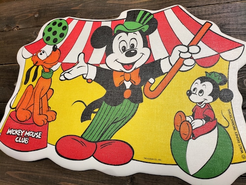 90's デッドストック Disney Circus mat/アメリカン雑貨　インテリア　キャラクター