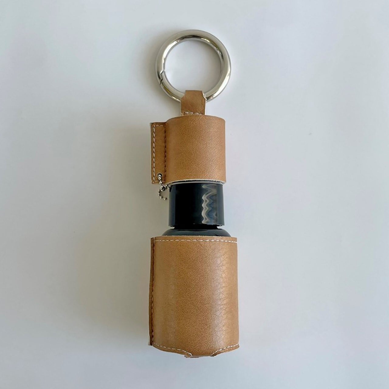 ブラウン〉除菌消臭 30mlスプレーボトル用レザーケース 空ボトル付き