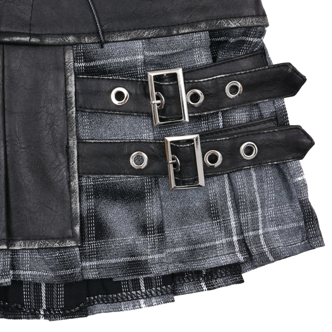 minus kilt レザーポーチ　あおばくん着用　巻きスカート ドッキングレザーラップ風スカート | VOLCAN&APHRODITE 公式通販