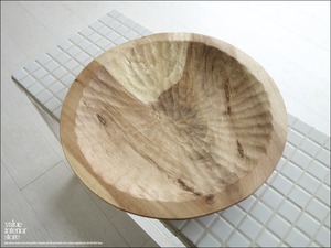 モンキーポッド総無垢材 デコレーショントレイN 小物入れ 飾り皿 木製 菓子器 手作り エスニック ハンドメイド 総無垢 一点物 直径34cm
