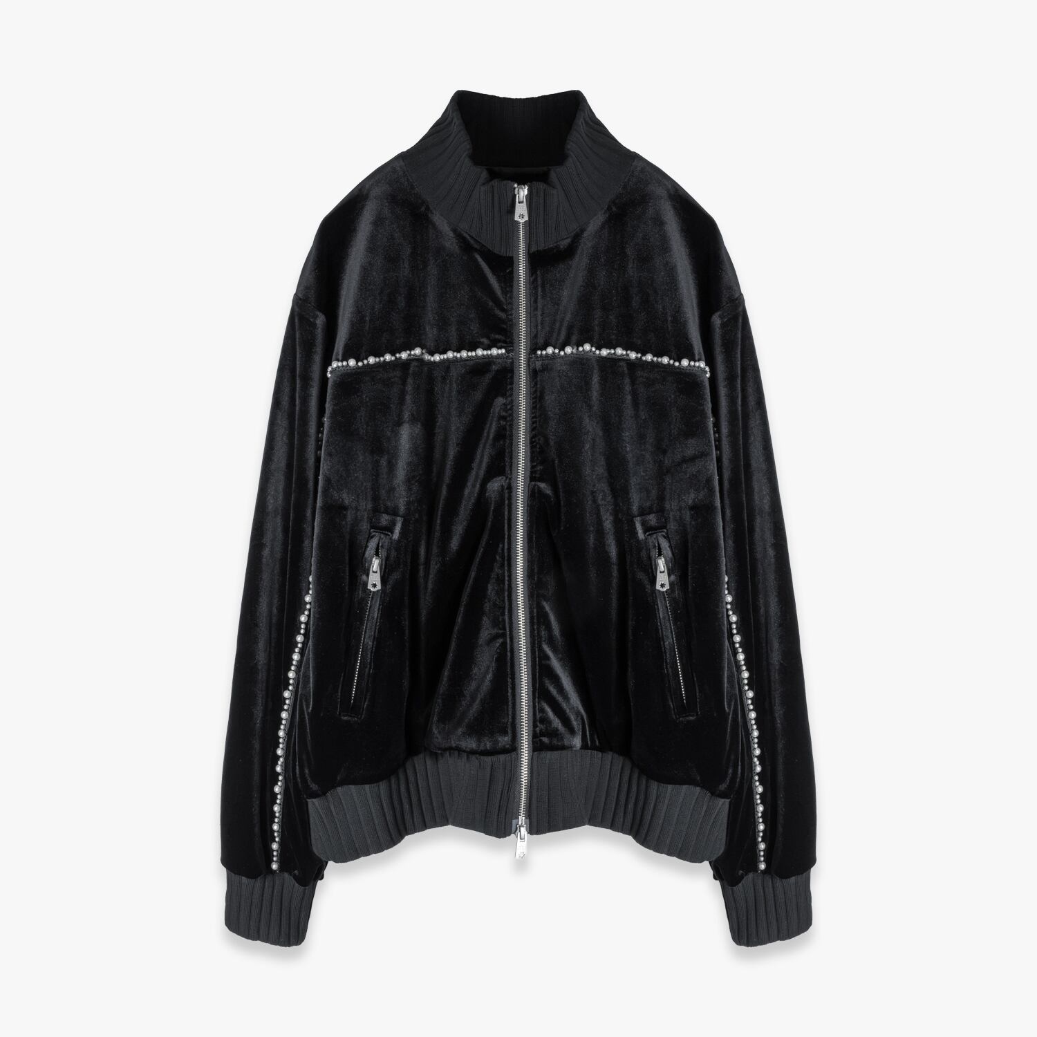 FAKE AS FLOWERS / FAF 26AW VELOUR PEARL JERSEY (BLACK)