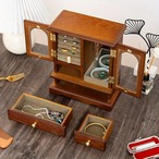 ジュエリーボックス 収納力 大容量 木製 レトロ エレガント シンプル ブレスレット イヤリング ネックレス リング 耳飾り 指輪 宝石 アクセサリー 収納 整理整頓