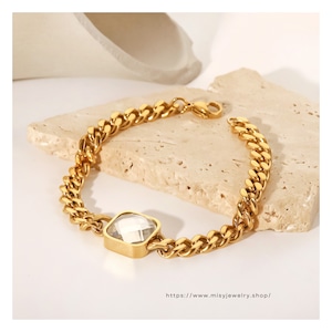 316L Square zirconia bangle