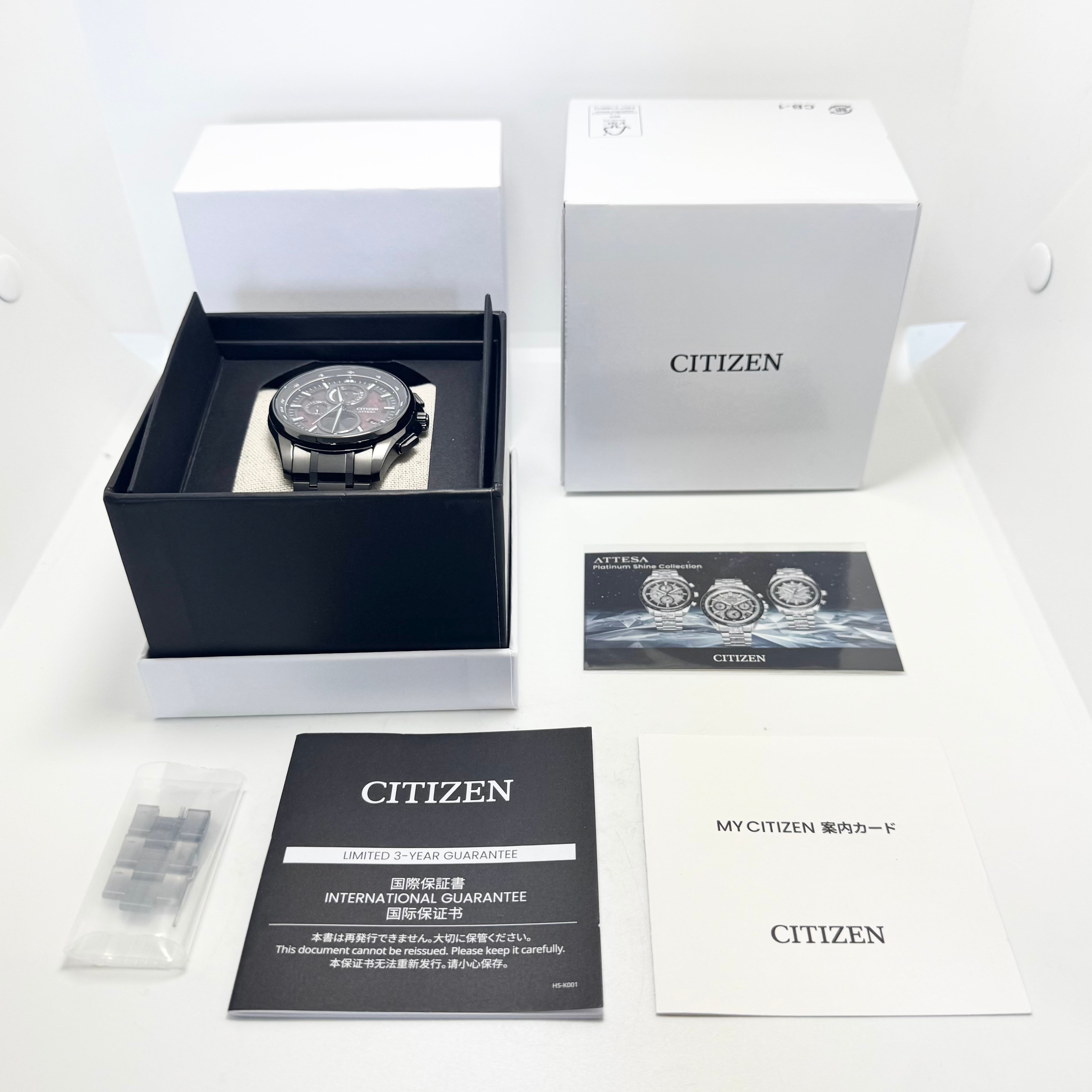 未使用・希少】腕時計 メンズ シチズン CITIZEN アテッサ ブラック
