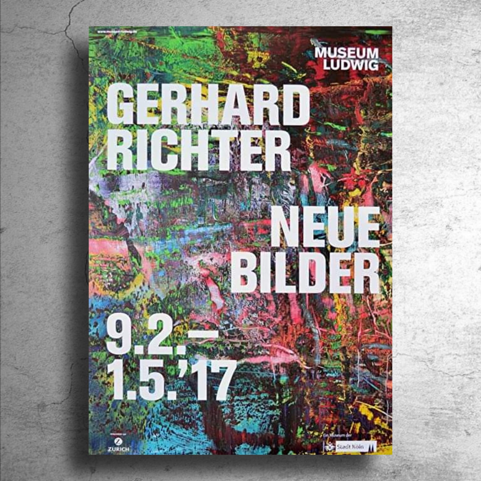 現代美術家『ゲルハルト・リヒター』ドイツ美術館制作ポスター-