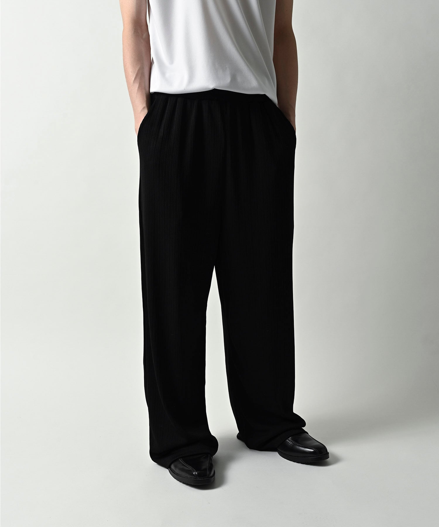 Revertical wide easy pants (BLK) RV8910