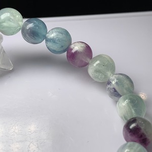 6.色合い綺麗✩エンジェルフェザーフローライトブレスレット