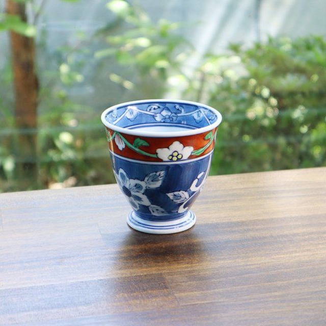 有田焼　仙茶　染錦牡丹 4-080