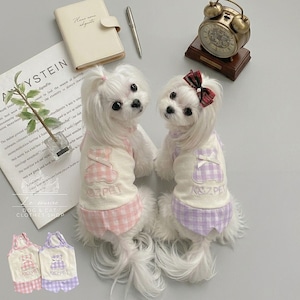 予約【№B07950】K&Z やわらかギンガム ベア刺繍 キャミワンピ(2カラー) 予約【№B07950】K&Z やわらかギンガム ベア刺繍 キャミワンピ(2カラー)