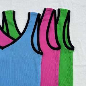 bi-color tank top_LN01234
