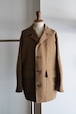 tilt The authentics " 3 Fabric Back Stain Gabardine Open Collar Jacket( Dark Ocher )"
