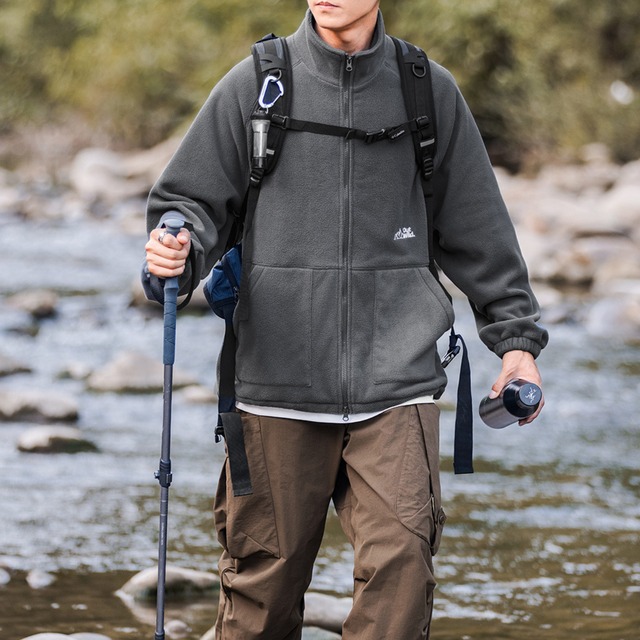 刺繍入りアウトドアフリース 1color N00267