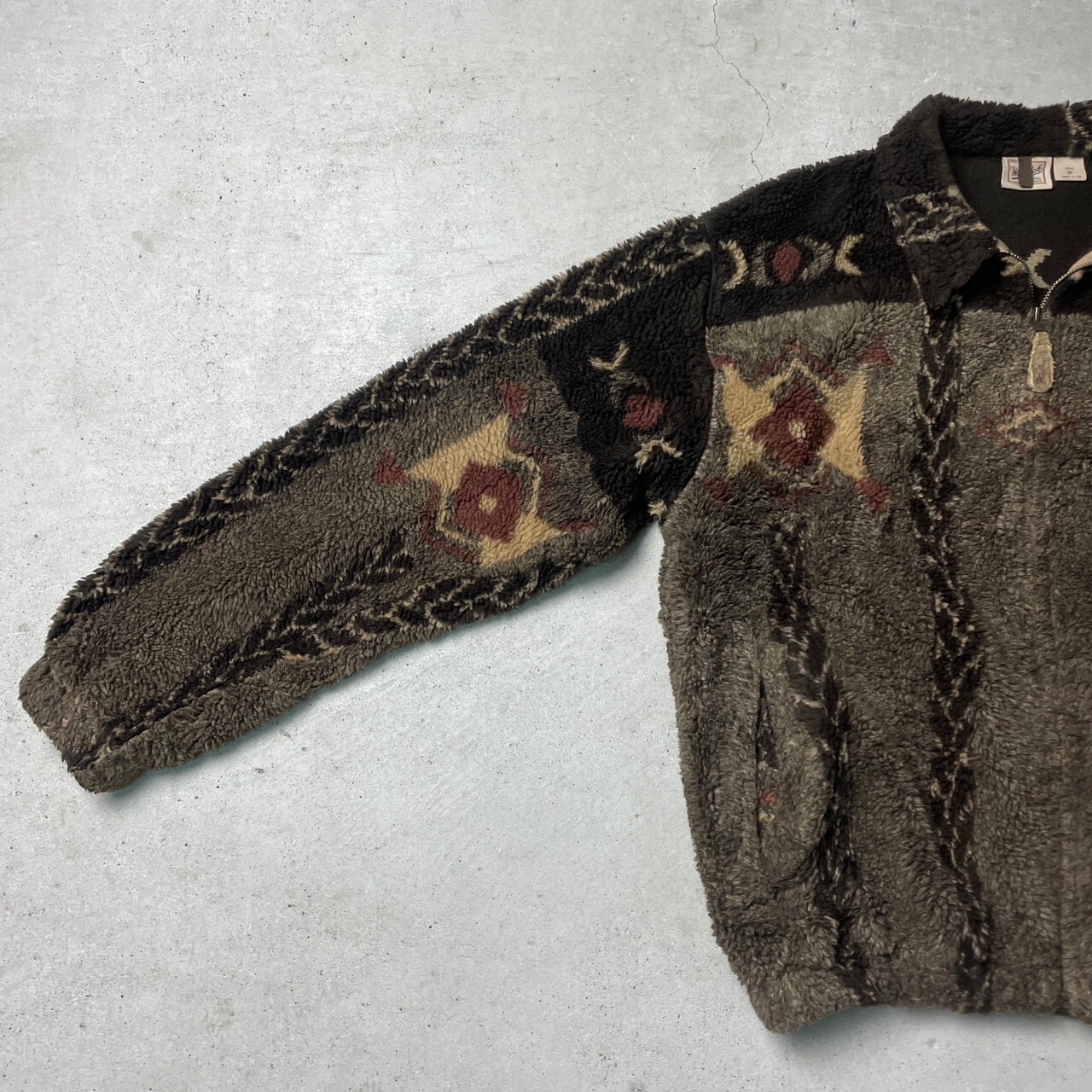 90年代 USA製 WOOLRICH ウールリッチ フリースジャケット 総柄 