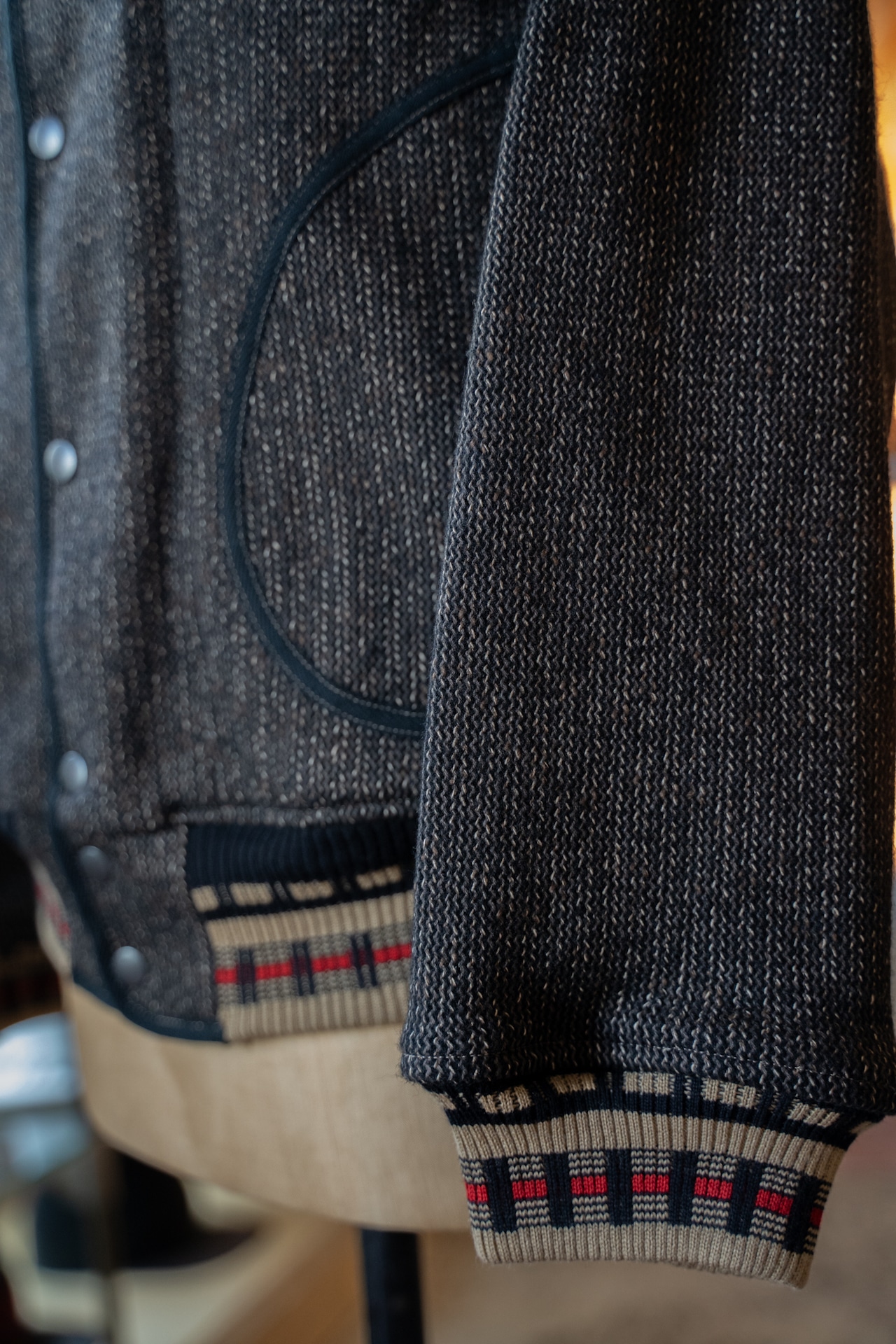 GYPSY&SONS PATCHED B/CLOTH SPORTS JK /BLACK