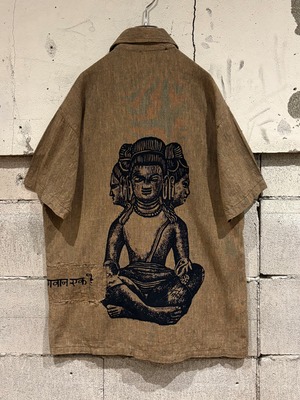 【Caka otto】 Oriental Design Vintage Loose S/S Shirt
