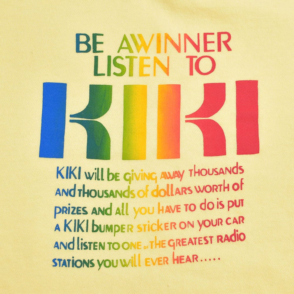 90s KIKI スウェット サイズ　L 80～90s KIKI ケーアイケーアイ プリント ラグラン スウェットシャツ