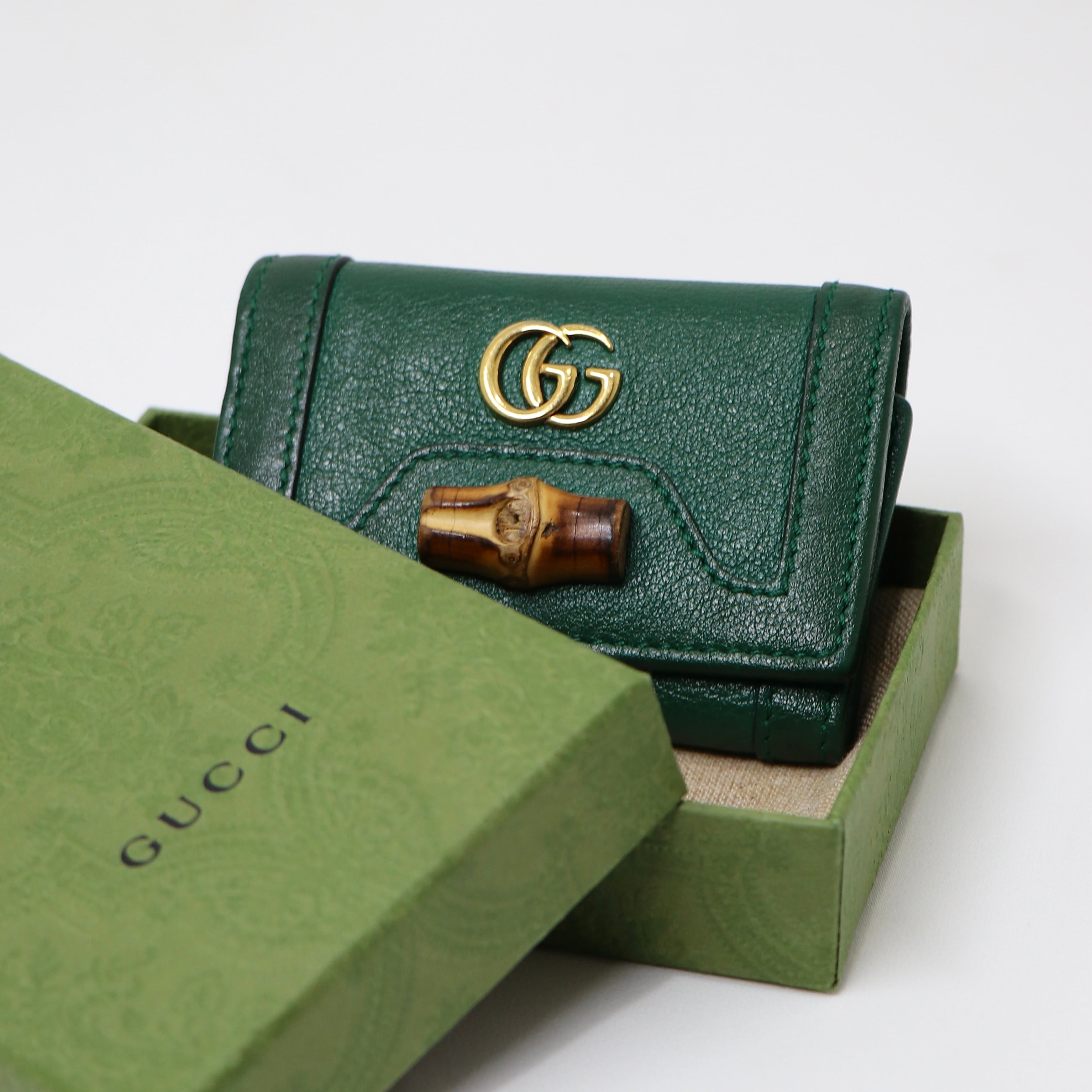 GUCCI GGマーモント バンブー キーケース グリーン グッチ | 2122 