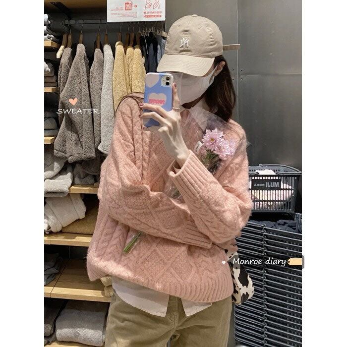スタイルセーター レディースニットスプリングトップス ピンク 春物 モンロー69029672102