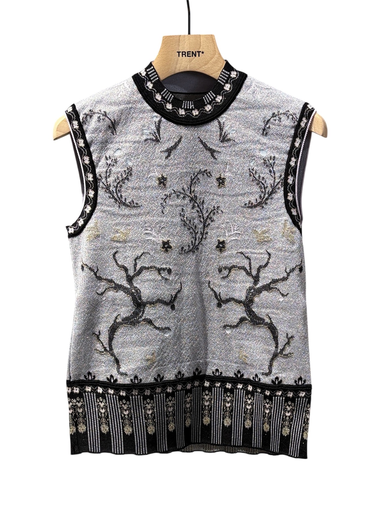 【26SS】Mame Kurogouchi マメ クロゴウチ / ノースリーブニット ジャガード / Layered Jacquard Sleeveless Knit Top - 5