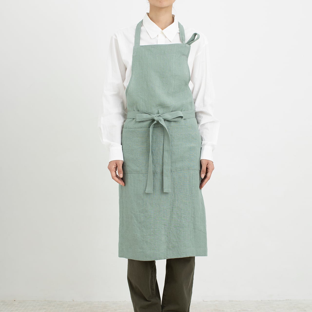 WOOF リネンエプロン グリーン FULL APRON YELLOW | woof