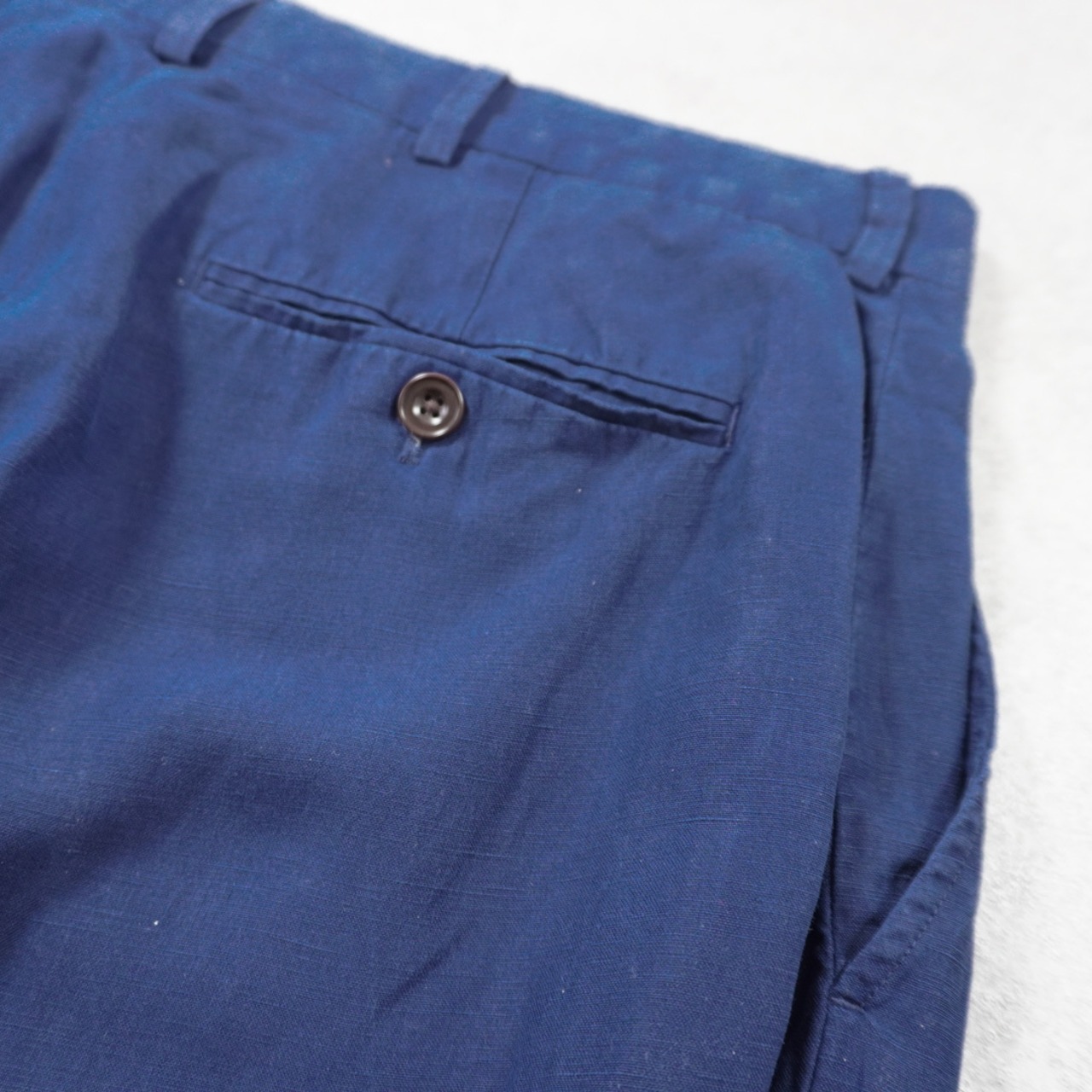 Polo by Ralph Lauren SILK LINEN trousers NAVY W36L30 古着 - 12