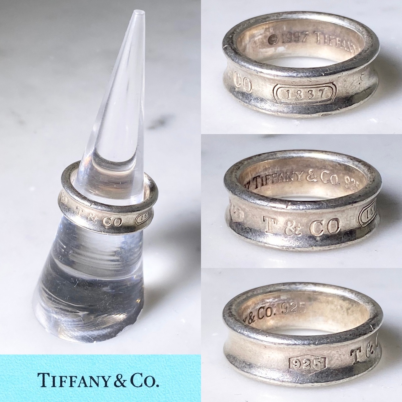 vintage 1997’s TIFFANY silver ring “1837”