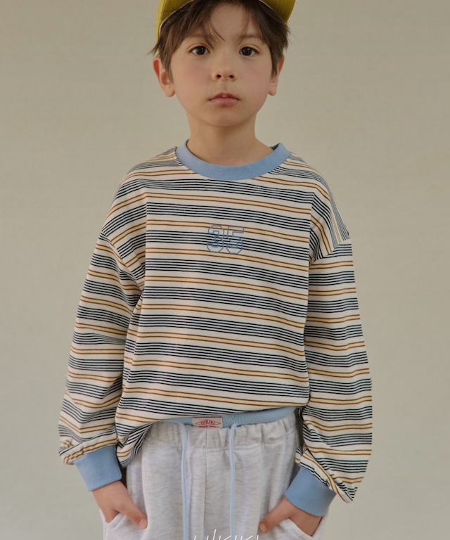 《送料無料》予約:ストライプT【HIKIKI】※ジュニアサイズ