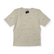 INGEBORG インゲボルグ タグ付き ロゴデザイン 半袖Tシャツ 11AR/アイボリー