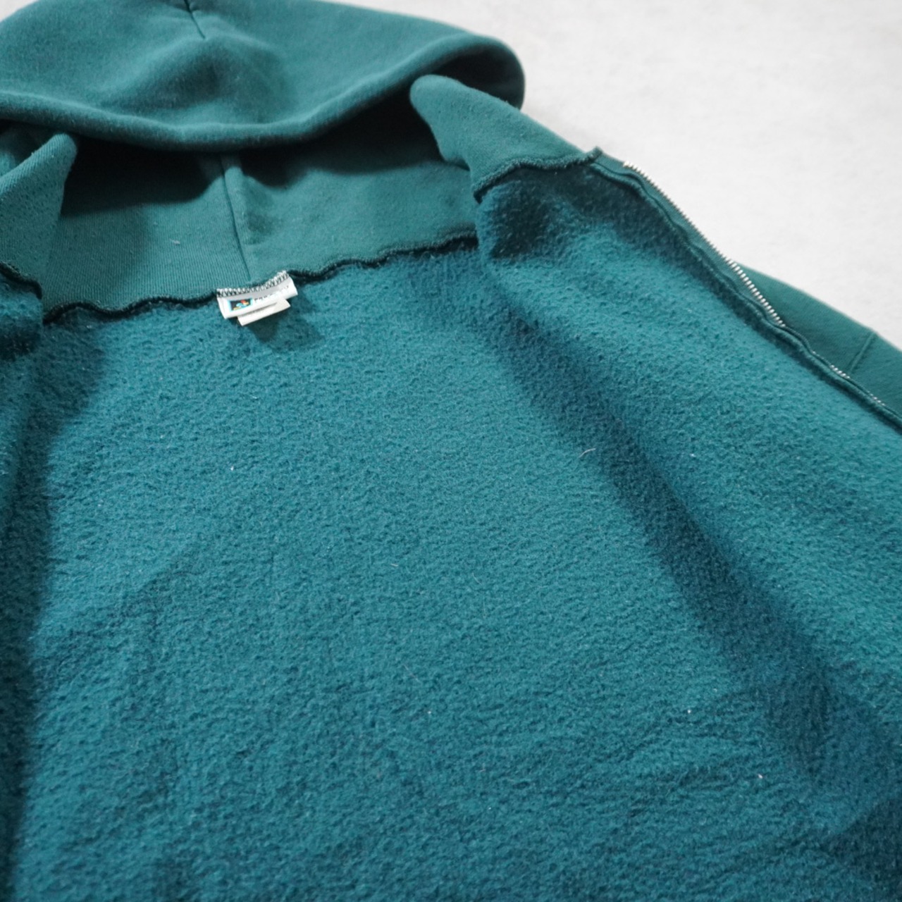 90s PRO SPIRIT full zip hoodie solid green 2XL - 9