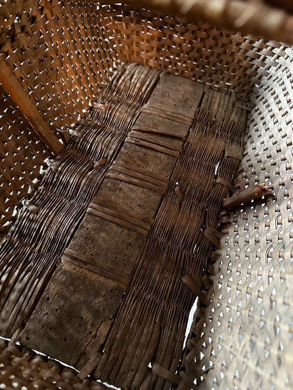 ローズパニエ バスケット かご 蓋付きパニエ 薔薇 | Brocante de La