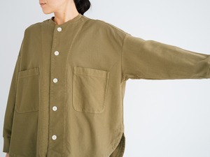 プリット prit 60/2ニットツイルネルーカラーラウンドヘムワイドブルゾン(P91205)全3色