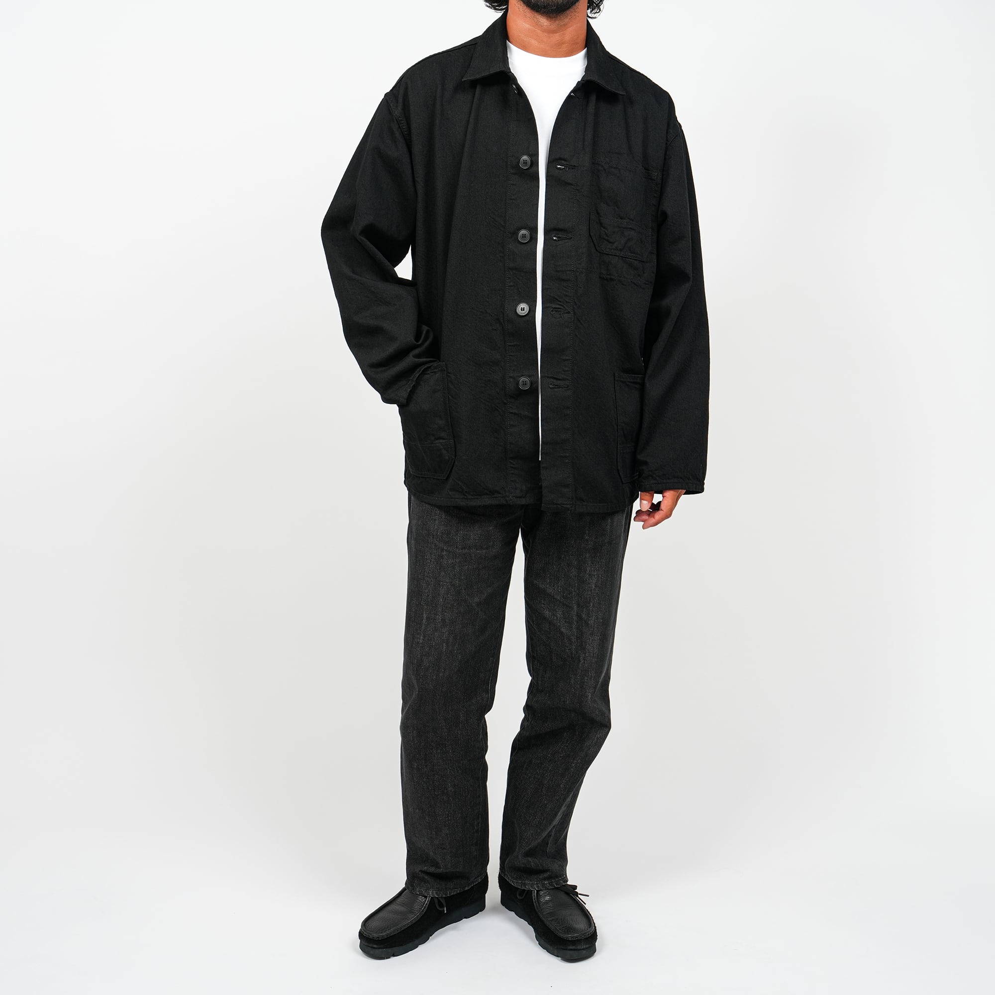 Euro Work Black Denim Jacket