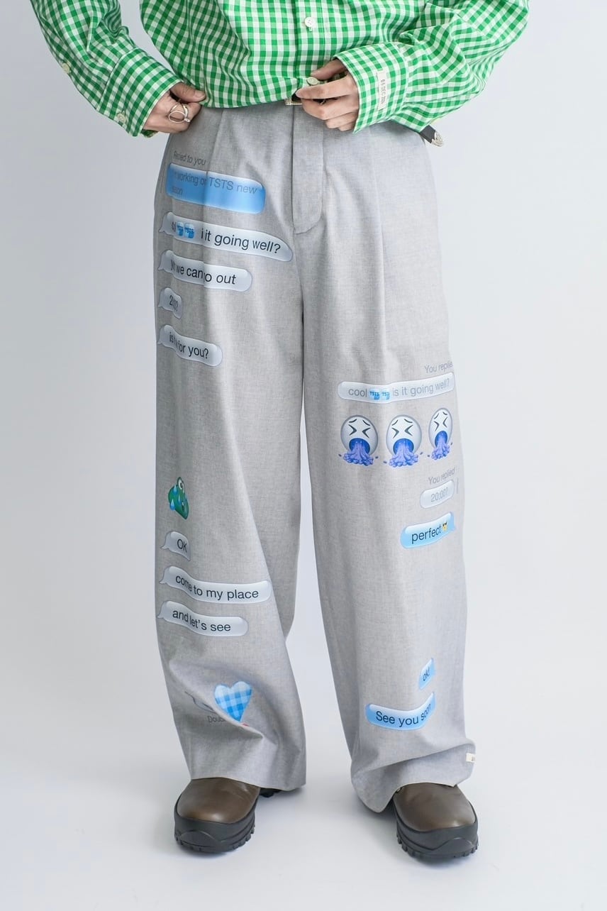 パンツ tsts 25ss TSTS】TAILORED BAGGY TROUSERS | puzzle