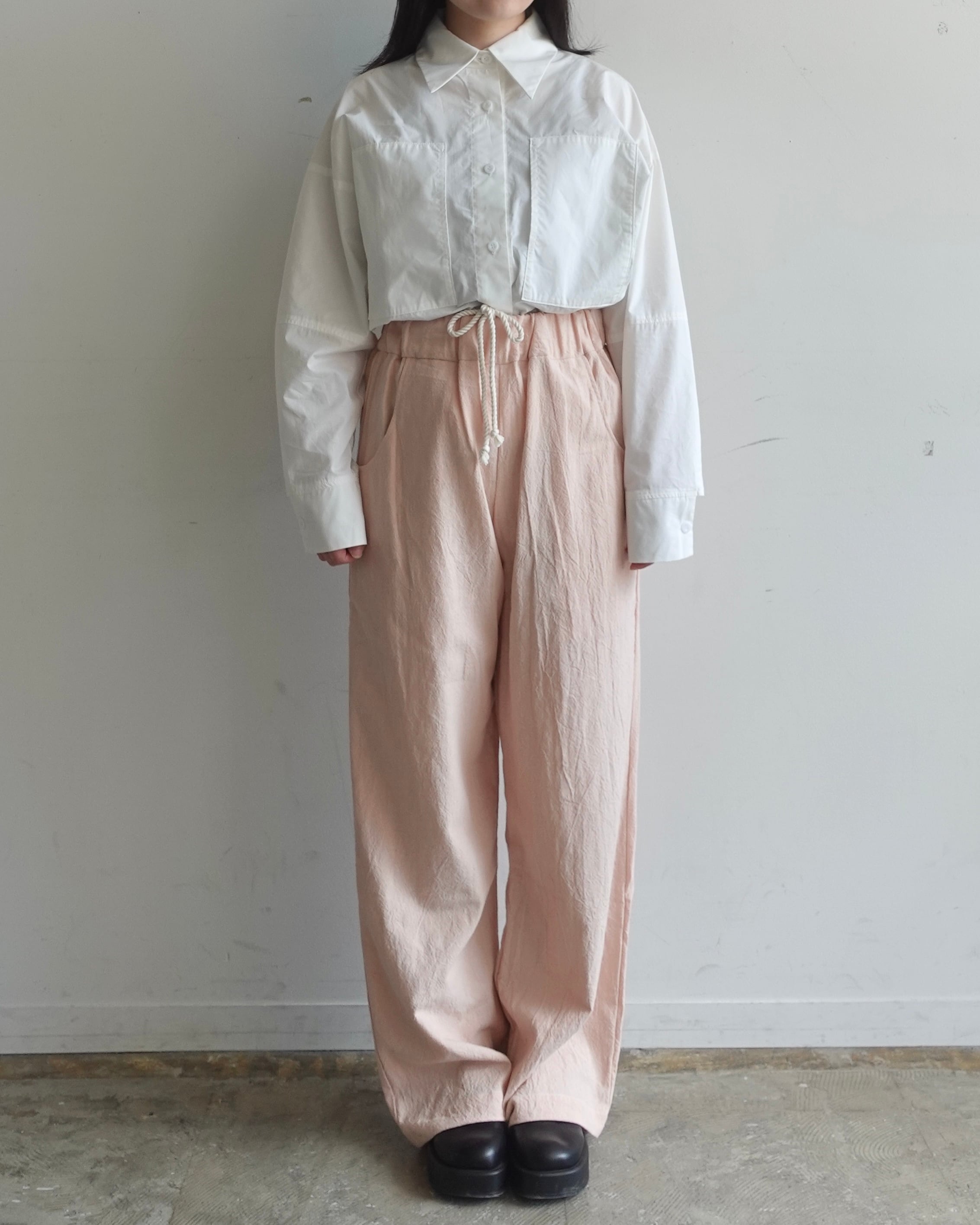 washed cotton linen easy pants