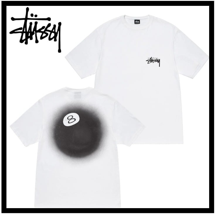 【激レア】ステューシー ナイキ コラボ 8ボール Tシャツ L 白 黒 ロゴ