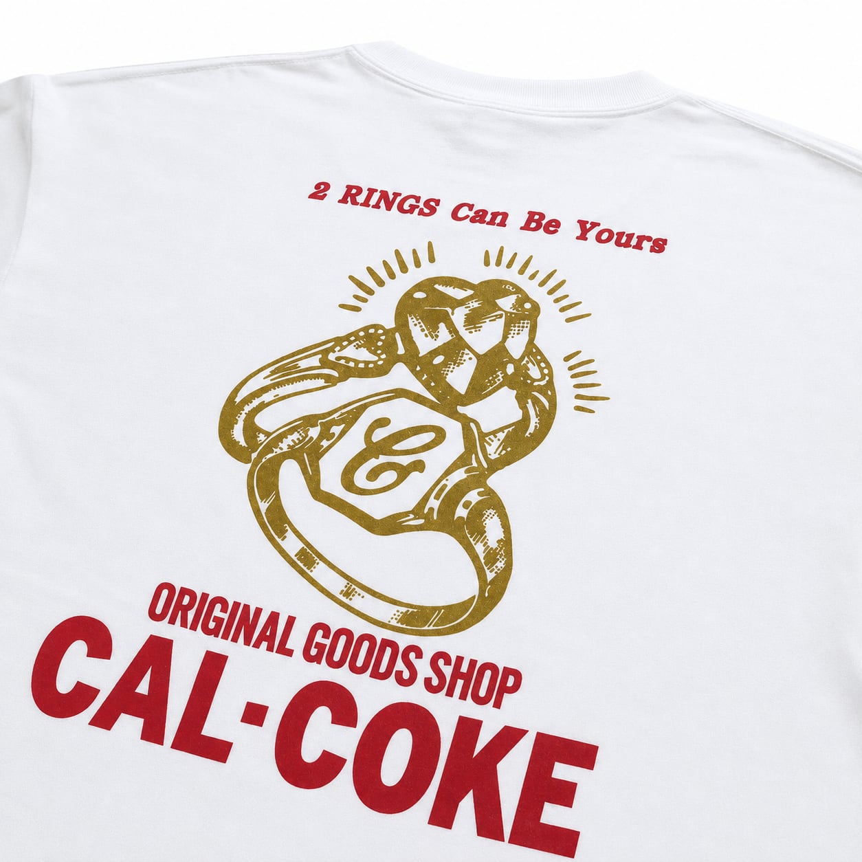 Tシャツ 2RING ホワイト CAL-COKE ロカビリーファッション ブランド